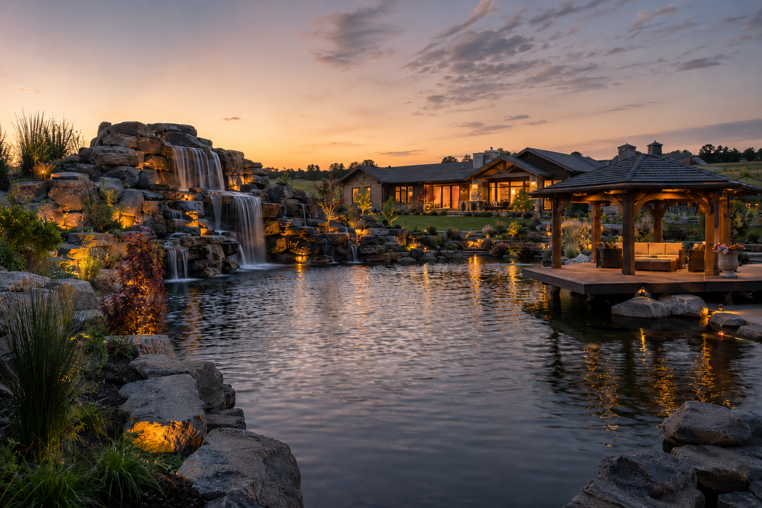ConstructionX water feature and retaining system visual.